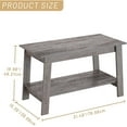 thumbnail image 2 of GAOMON Farmhouse Coffee Table for Living Room, 31.5" Wood Table with 2 Storage Shelves, Small Space Coffee Table for Apartment, Home, Office, Easy Assembly, Gray, 2 of 7