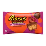REESE'S Miniatures Milk Chocolate Peanut Butter Cups, Valentine's, Candy Bag, 9.9 oz