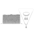 thumbnail image 5 of KAKOWELY juego de joyas de diamantes de imitación para mujer, bolso de mano, collar, pulsera, pendientes, regalo de joyería para boda o novia., 5 of 5