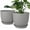 Gray, variant on Plant Pots 8 Inch Set of 2, Flower Pots with Multi Mesh Drainage Holes, Planters for Indoor Outdoor Garden Plants and Flowers (White)