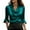 #003#-Dark Green, variant on Womens Silk Satin Blouses Fall Elegant V Neck Shirt Casual Short Sleeve Blouse Business Satin Silk Top Black 2XL