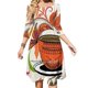 thumbnail image 1 of Otoño Hola Octubre Vestido de Cuello Cuadrado Lindos Vestidos Estampados Sueltos Elegante Vestido de Fiesta en la Playa Otoño Octubre Té Otoño Naturaleza, 1 of 6