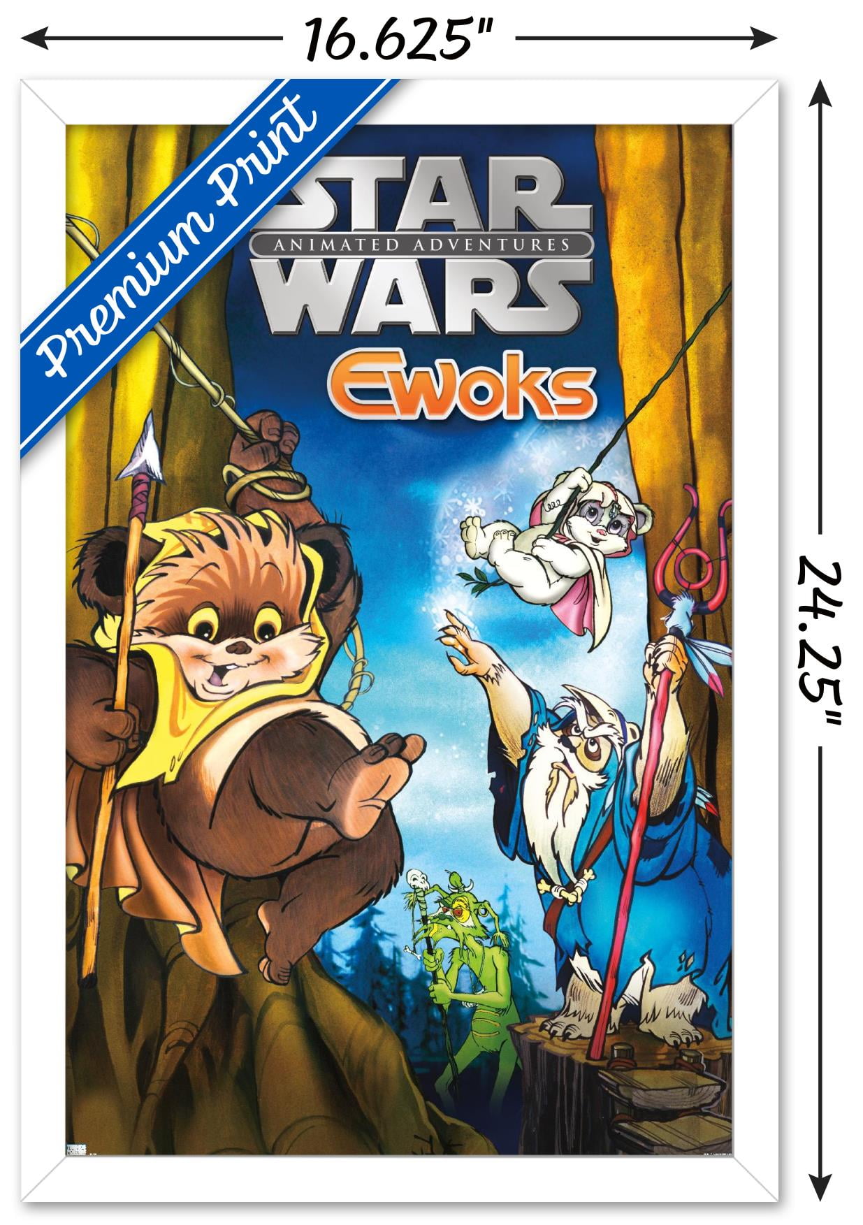 Star Wars: Ewoks - Key Art Wall Poster, 14.725" x 22.375", Framed