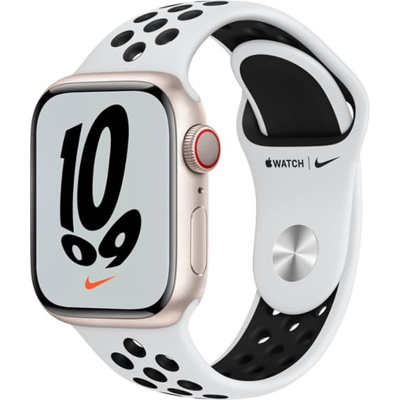 Restored Apple Watch Series 7 41mm (GPS + Cellular) Nike Edition Aluminum Case, 18 Hour Battery Life, 1 Pound