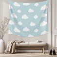 thumbnail image 5 of Clouds Tapestry for Bedroom Wall Hanging Tapestry, Cartoon Blue Sky Minimalist Aesthetic Ceiling Backdrop Tapestries Poster Blanket Wall Decor for Teens Room Living Room Dorm 51" x 59", 5 of 8