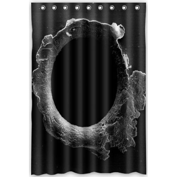 HelloDecor Bullet Hole Shower Curtain Polyester Fabric Bathroom