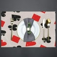 thumbnail image 3 of Poker Theme Placemats Set of 6 Rectangle Table Mats Washable Heat-Resistant Place Mat for Kitchen Dining Table Decor Indoor Outdoor, 3 of 6