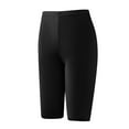 thumbnail image 4 of LIIPEE Women Leggings Casual Slim Fit Solid Color High Waist Knee Length Leggings Summer Beach Exercise Stretch Lightweight Comfortable Soft Breathable Leggings,Black,XL, 4 of 4