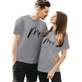 thumbnail image 4 of FASHOFT Couples Tshirt for Men Love Hearts Letter Print Tee Top Valentines Day Matching Shirts for Couple Grey L, 4 of 5