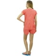 thumbnail image 5 of Bimba Womens Peach Buttondown Pj 2-Piece Set Shirt & Shorts Night Dress-10, 5 of 9