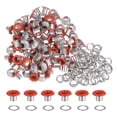 thumbnail image 1 of Unique Bargains 100PCS Grommets Eyelets 1/5 Inch (5mm) ID Hole Metal Self Backing Eyelet with Washers for Leather Orange, 1 of 7