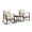 Beige, variant on Yardgrace 3 Piece Outdoor Rocking Chairs Bistro Set with 2 Rattan Rocking Chair and 1 Table, Patio Conversation Bistro Set, Beige