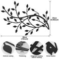 Toorise 2Pcs Metal Wall Art Decor Modern Style Wrought Iron Other Tree Branch Leaf Wall