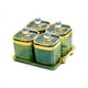 thumbnail image 5 of Plato de frutos secos, plato dividido para servir, plato para refrigerios, recipiente para almacenar alimentos, aperitivos Cuadrícula verde 4, 5 of 9