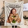 thumbnail image 2 of My Cat Dog Cuddling Blanket Peeking - Personalized Photo Blanket - Christmas, 2 of 7