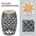 thumbnail image 3 of Outsunny 12" Round Patio Outdoor Footstool, Garden Mosaic Accent Side Table, Plant Stand, gray, 3 of 9