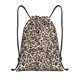 thumbnail image 1 of Fotbe Leopard Bolsa Mochila con Cordón Estampada, Bolsa de Gimnasio Deportiva, Bolsa Cinch, Bolsa con Cordón para Hombres y Mujeres-Medium, 1 of 6