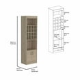 thumbnail image 5 of Depot E-Shop Athens Kava Bar Cabinet With Double Door, Open Shelf, Glass Rack, Tray, And 16 Wine Cubbies, Light Pine, 5 of 5