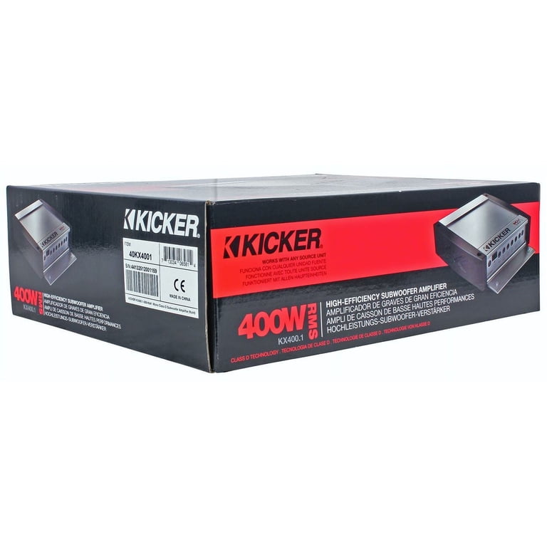 Kicker Kx400.1 Kx Class-D Mono Car Subwoofer Amplifier 400 Watt W