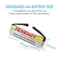 thumbnail image 5 of Tenergy Rechargeable AA NiCD Battery, 1000mAh High Capacity Batteries Flat Top with Tabs for Shavers, Trimmers, Razors, 5 of 5