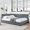 Grey, variant on Full Upholstered Daybed with Mid-Century Backrest and Armrest, Velvet Sofa-Style Guest Bed, No Box Spring