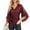 Wine Red, variant on Womens 3/4 Sleeve Sequin Top Sparkly Glitter Blouse V Neck Shirt for Women Party Going Out Tops Evening Dressy Casual Birthday Dinner Clubbing, Pink,M
