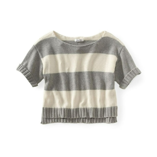 Pull en Tricot à Coupe Large, Gris, X-Large