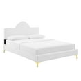 thumbnail image 2 of Modway Sunny Performance Velvet Twin Bed in White, 2 of 10