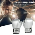 thumbnail image 3 of 2 Pcs Gants d'Entraînement de Boxe en Cuir pour Enfants (Blanc), 3 of 5