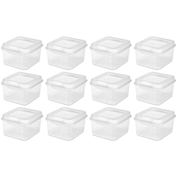 Sterilite Adult FlipTop Plastic Latching Storage Box, Clear
