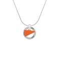 thumbnail image 2 of Delight Jewelry Acrylic 3/4" Orange Megaphone Joy Ring Charm Necklace, 18", 2 of 4