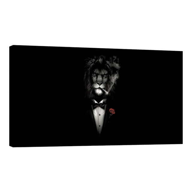 Cuadro Decorativo León Fumando Canvas Revolution Cuadro 120 x 60 cm