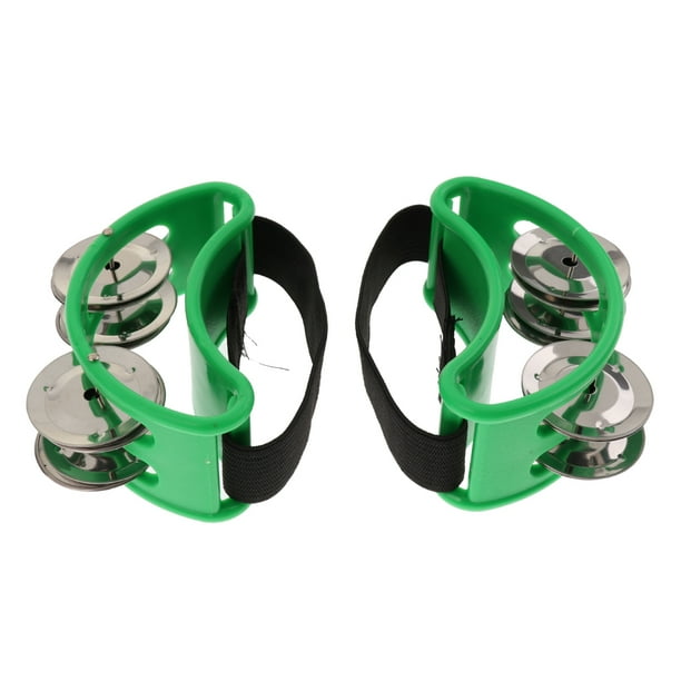 Pandereta Sunnimix 1 par Doble hilera de Acero Negro Verde