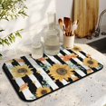 thumbnail image 3 of Washable Rubber Sunflower Cute Floral Dish Drying Mats for Kitchen Counter Home Large Coffee Bar Pad Accessories and Decor for Utensils Stemware 19.5''x12'', 3 of 7