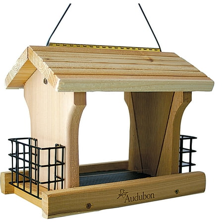 Bird Holder - CEDAR WOOD RANCH STYLE BIRD FEEDER W/SUET HOLDERS