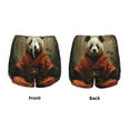 thumbnail image 3 of Yiaed Jungle Meditating Panda Print Women's Running Shorts with Liner 3 Zipper Pockets Elastic Workout Athletic Gym Yoga Shorts-Medium, 3 of 7