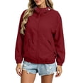 thumbnail image 6 of Fewfanhot Women's Lightweight Waterproof Rain Jacket Full Zip Coat with Hood & Pockets for Hiking, Travel and Rainy Days, 6 of 9