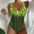 thumbnail image 2 of Huesdet Women's One Piece Swimsuit Tummy Control V Neck Bathing Suits[Yellow,L], 2 of 8