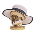 thumbnail image 4 of Bunblic Hat Display Mannequin Head Mannequin Head Model Fashion Tabletop Caps Storage Rack with Base for Shopping Mall Styling Drying Gold, 4 of 8