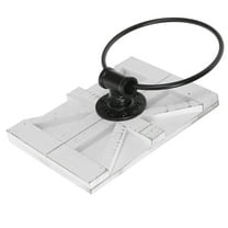 OUNONA Drafideep Wall Mounted Hand Towel Rack Iron and White Wood Construction Farmhouse Style