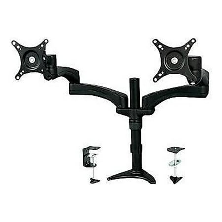StarTech.com - Dual Arm Desktop Monitor Mount for 12" to 24" Monitors - Black