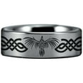 thumbnail image 2 of Tungsten Celtic Raven Ring, 2 of 7