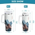 thumbnail image 6 of Yayeee 40oz Stainless Steel Tumbler with Straw and Handle Double-Wall Insulated Travel Water Bottle, Art Mountain and Sun Pattern, 6 of 8