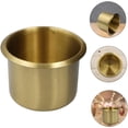 thumbnail image 6 of ABCISI 4pcs Copper Cup Holders for Storage, Stainless Steel with Brass Plating, Universal Drink Holders Fit Rvs Boats Cars and Trucks, 6.7*5.5cm, Gold, 6 of 18