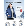 thumbnail image 4 of CAMEL Women's Puffer Jacket Lightweight Packable Down Coat Womens Winter Jackets Blue, 4 of 7
