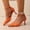 Orange, variant on Women's Suede Pointed Toe High Heels Heels Bow Stiletto Heel Sandals Pointed Toe Pumps Wedding Bridal Party Dress Shoes(Orange,6)