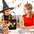 thumbnail image 4 of Light Up Halloween Candy Bags, Reusable Halloween Bucket with Handle Glow in The Dark Trick or Treat LED Goodies Bag for Kids Party Favor Supplies, 4 of 5