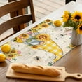 thumbnail image 3 of Placemats Set of 6, Yellow Sunflower Gnome Place Mats Bee Farmhouse Floral Tablemats Washable Placemat Table Decoration for Kitchen Table Dinner Party Home Decor Indoor Outdoor 13x19 Inch, 3 of 9