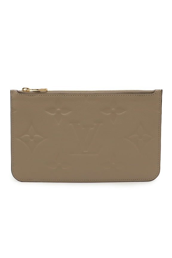 Pre-Owned LOUIS VUITTON Monogram Empreinte Neverfull MM Pouch for (Tourterelle) M45686