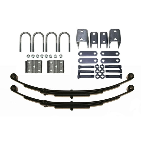 LIBRA Single Trailer Axle Suspension Kit Leaf Spring U-bolt & Hanger Kit, 3500lb